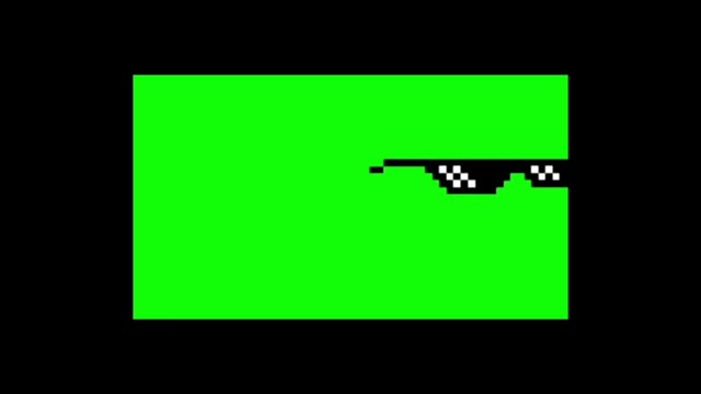 Sunglasses green screen