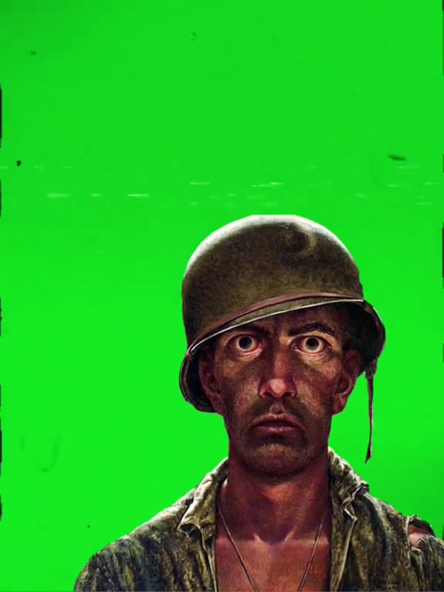 1000 Yard Stare green screen