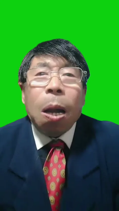 Chinese guy singing green screen