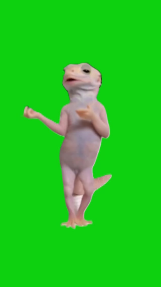 Lizard dance green screen
