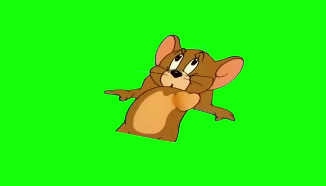 Jerry heart beating green screen