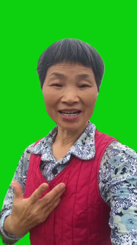 Grandma Yan singing speed favorite green screen