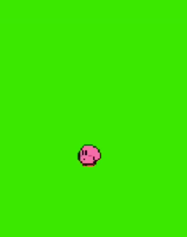 8 bit Kirby green screen