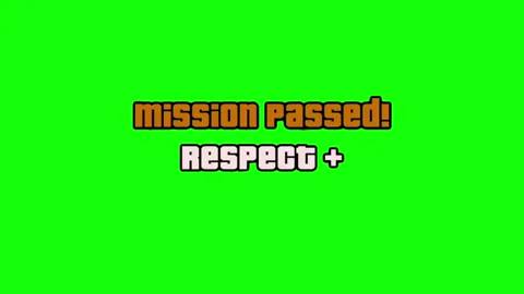 Grand Theft Auto San Andreas Mission Passed green screen