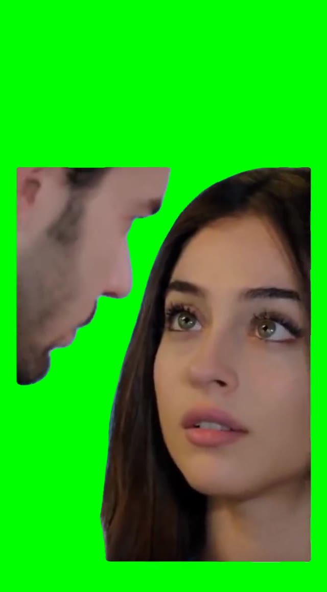 Admiring look green screen