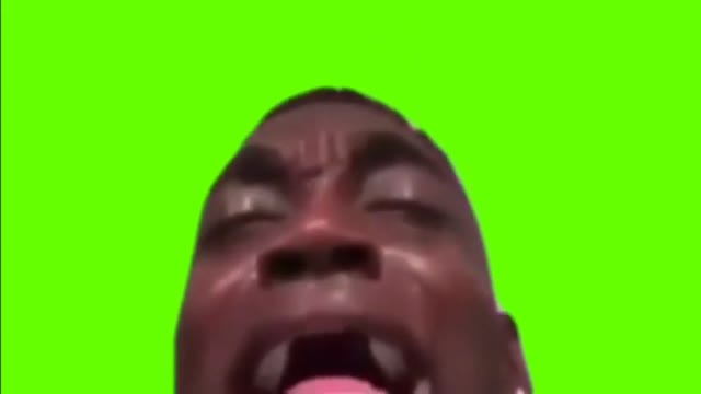 African Man Black Man Crying green screen