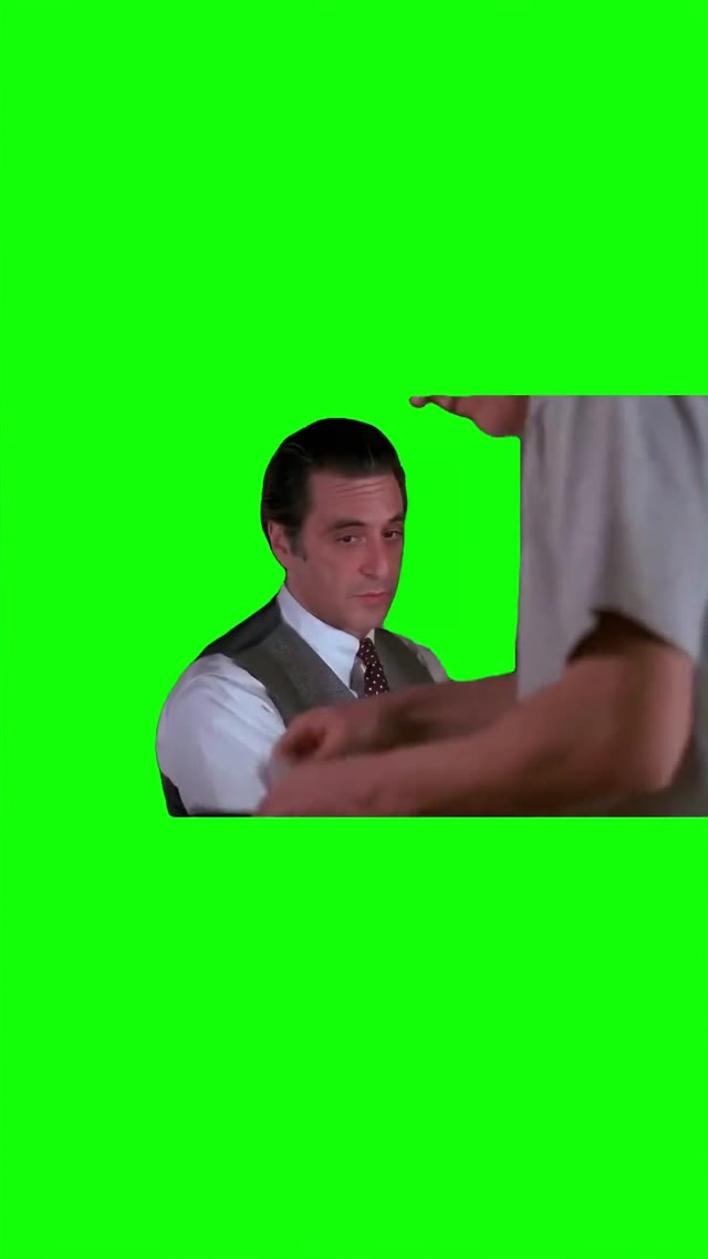Al pacino eats paper green screen