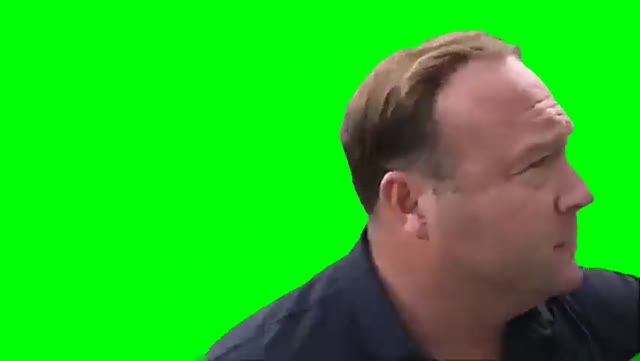 Alex Jones running green screen