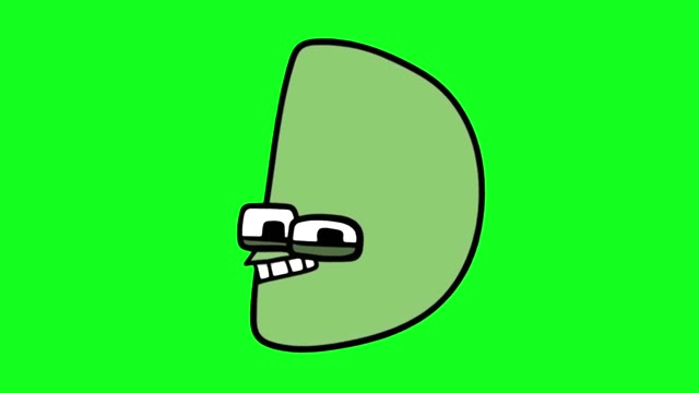 Alphabet Lore Just D green screen