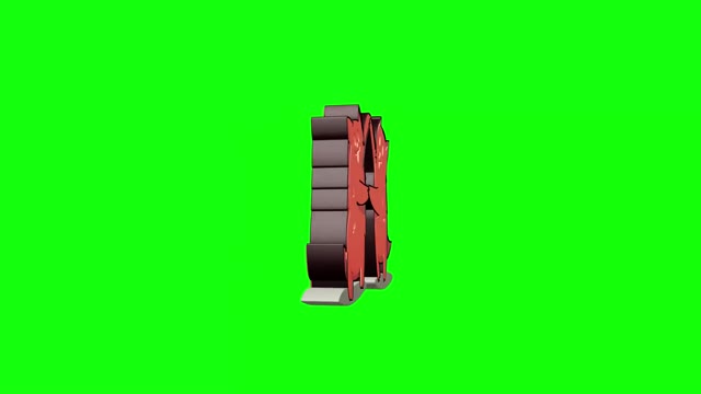 Alphabet Lore but transformed from Cats green screen