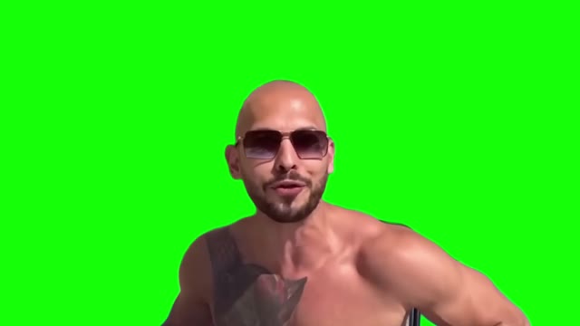Andrew Tate Evil Laugh green screen
