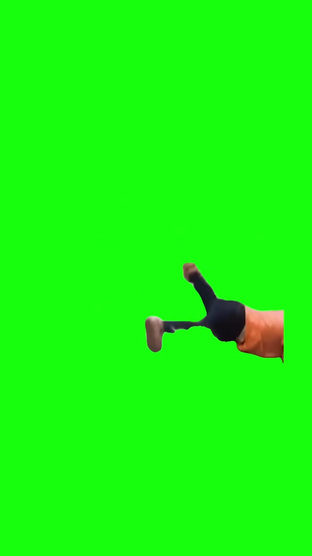 Angry Baby Stomps _ green screen