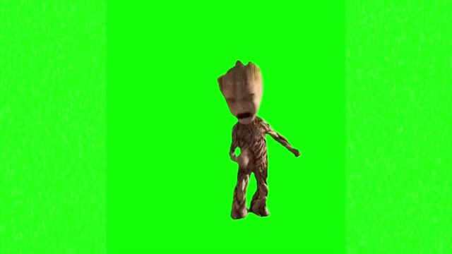 Angry Im Groot green screen