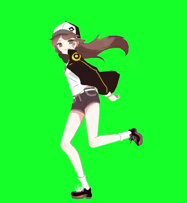 Anime20Girl20Dancing20Green20Screen green screen