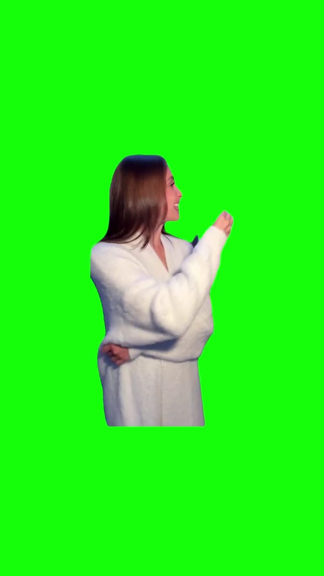 Annoyed Girl Explaining green screen
