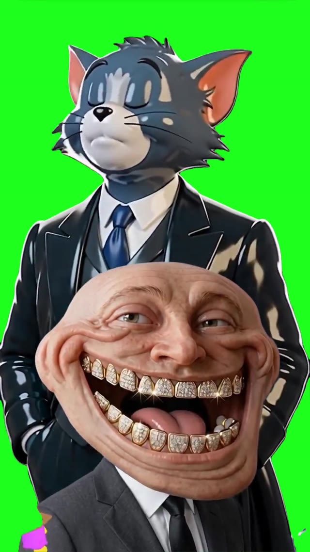 Aura Yara Yara Ya Tom And Troll Face green screen