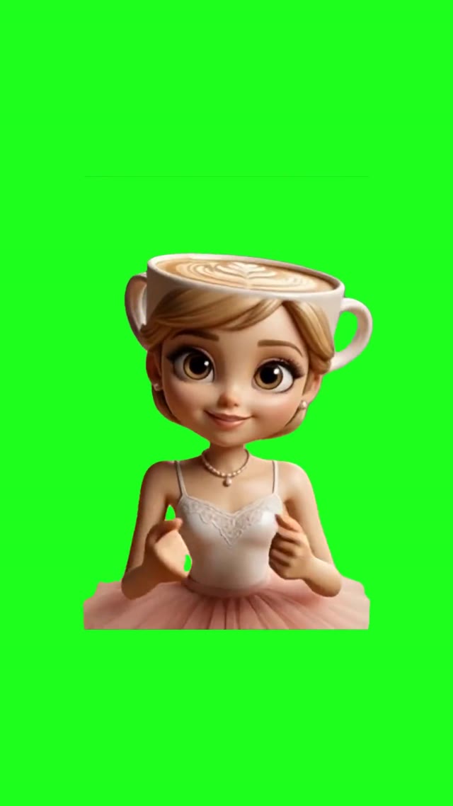 Ballerina Cappuccina Vibing To The Best green screen