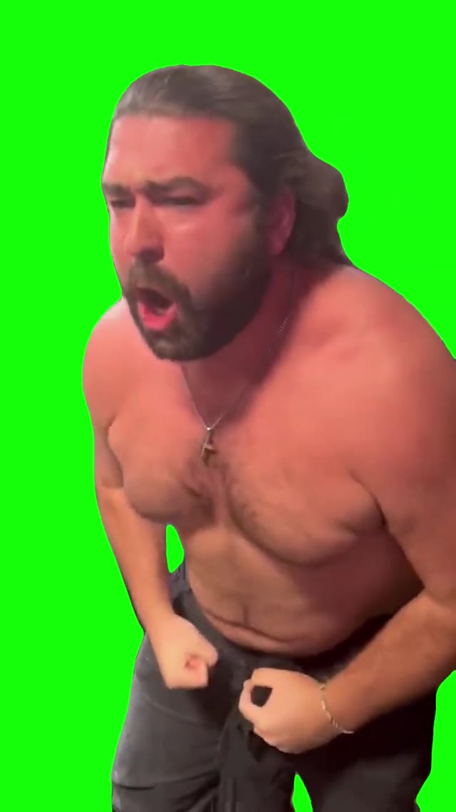 Barstool Sports Guy Screaming green screen