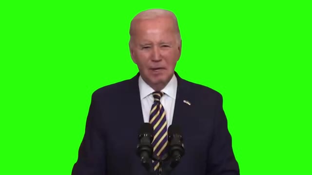 Biden The only reason the border is not secure is Donald Trump green screen
