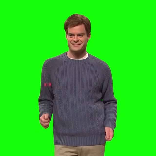 Bill Hader Dancing in a Box SNL green screen