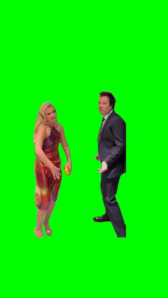 Bobby Brown and Jimmy Fallon Dancing green screen