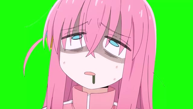 Bocchi The Rock Dying Hitori green screen