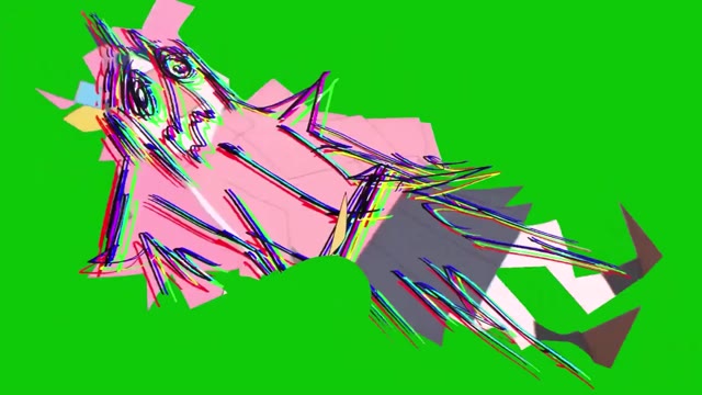 Bocchi The Rock Glitch Hitori green screen