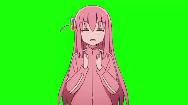 Bocchi The Rock Hitori Clapping green screen