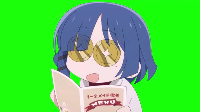 Bocchi The Rock Ryo Noticed green screen