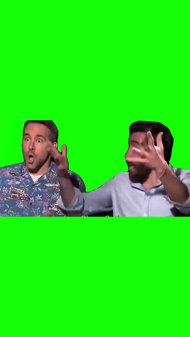 Boys excited green screen