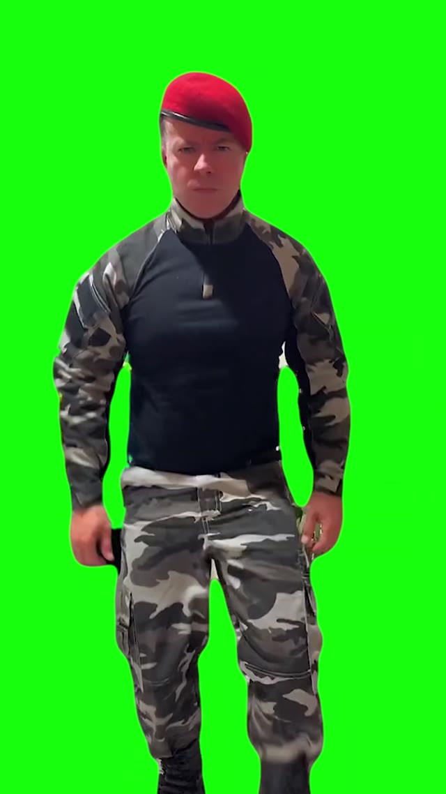 Brazilian Solider Dancing green screen