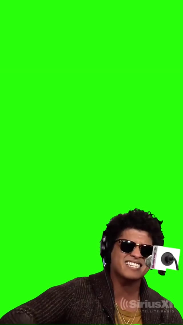 Bruno Mars Can I just stay here green screen