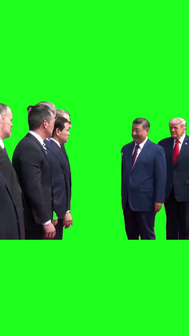 Chinese President Greeting green screen