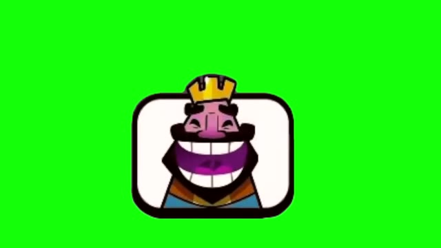 Clash Royale King Laughs green screen