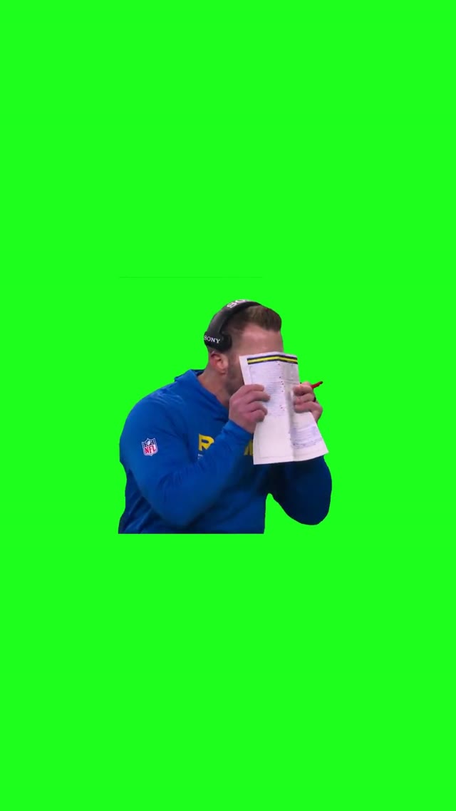 Coach facepalm green screen