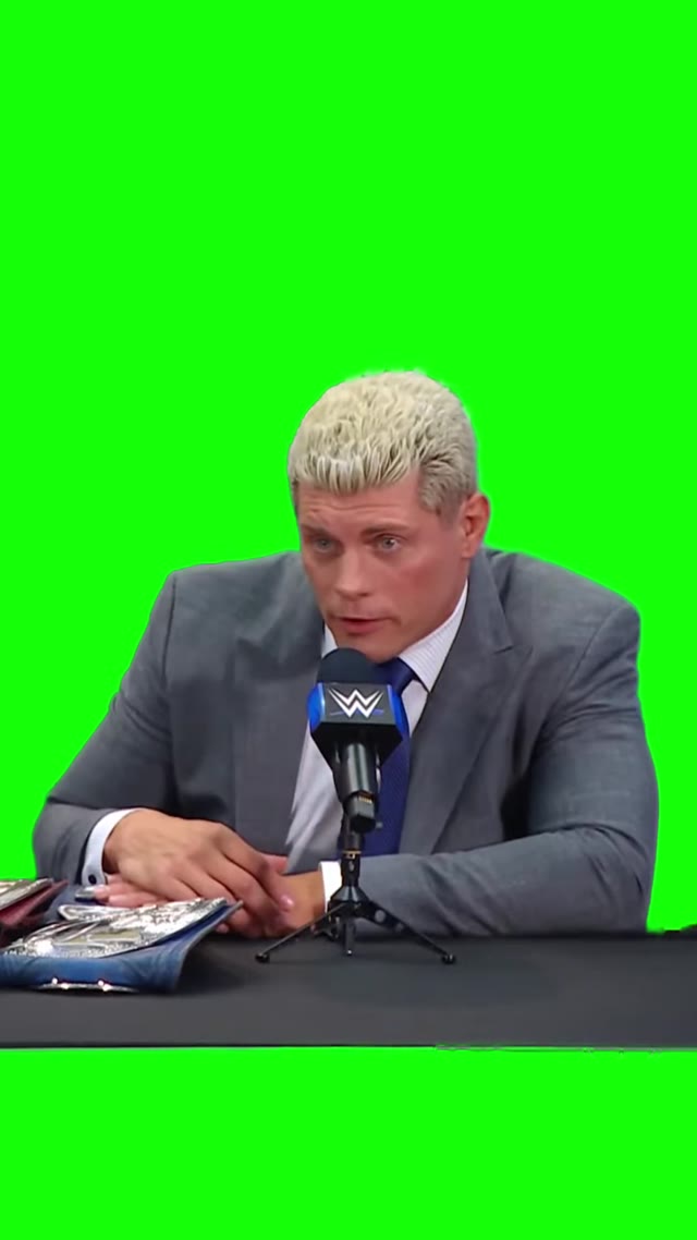 Cody Rhodes do you feel him sir green screen