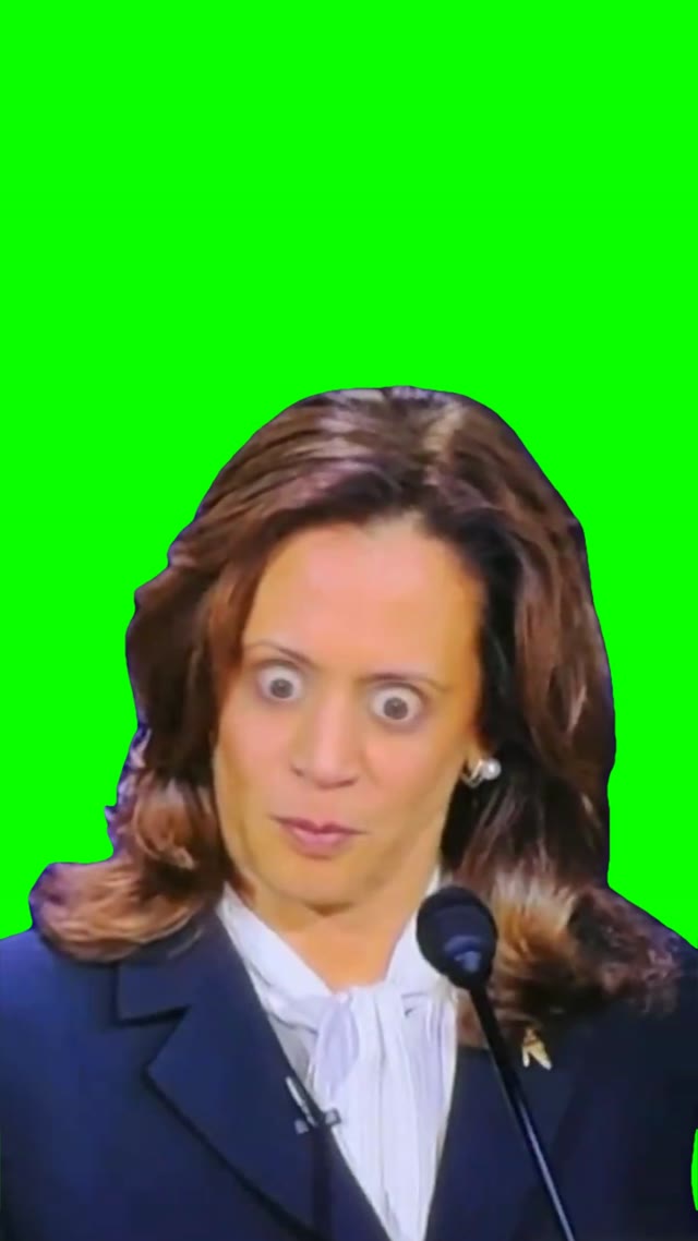 Confused kamala green screen
