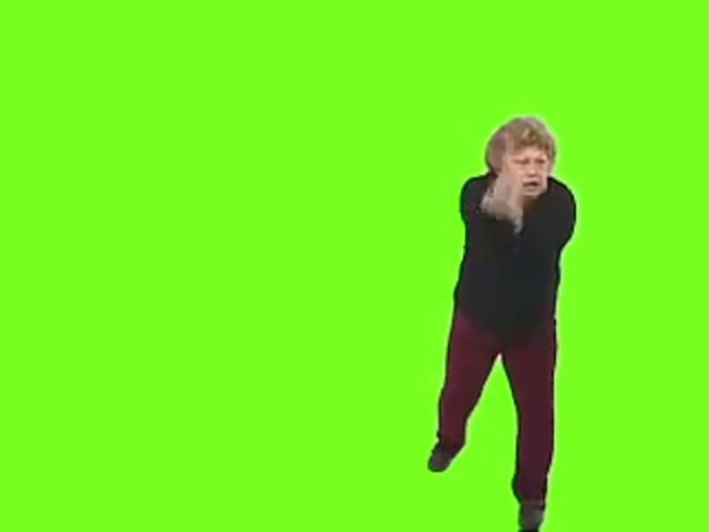 Crazy Bang Bang Lady green screen