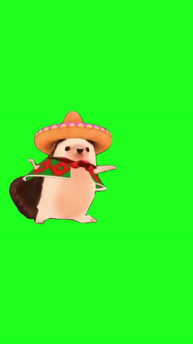 Dancing Mexican Hamster green screen
