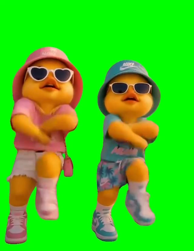 Dancing Ducklings green screen