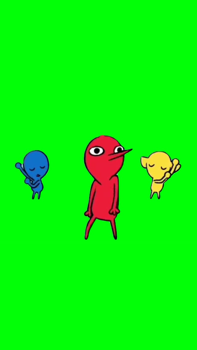 Dancing figures green screen