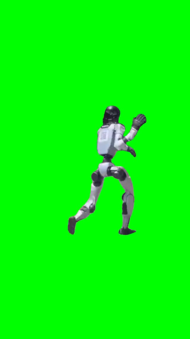 Dancing robot green screen