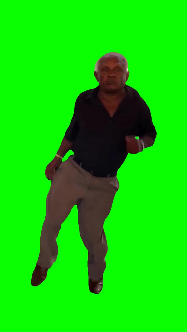 Dancing uncle green screen