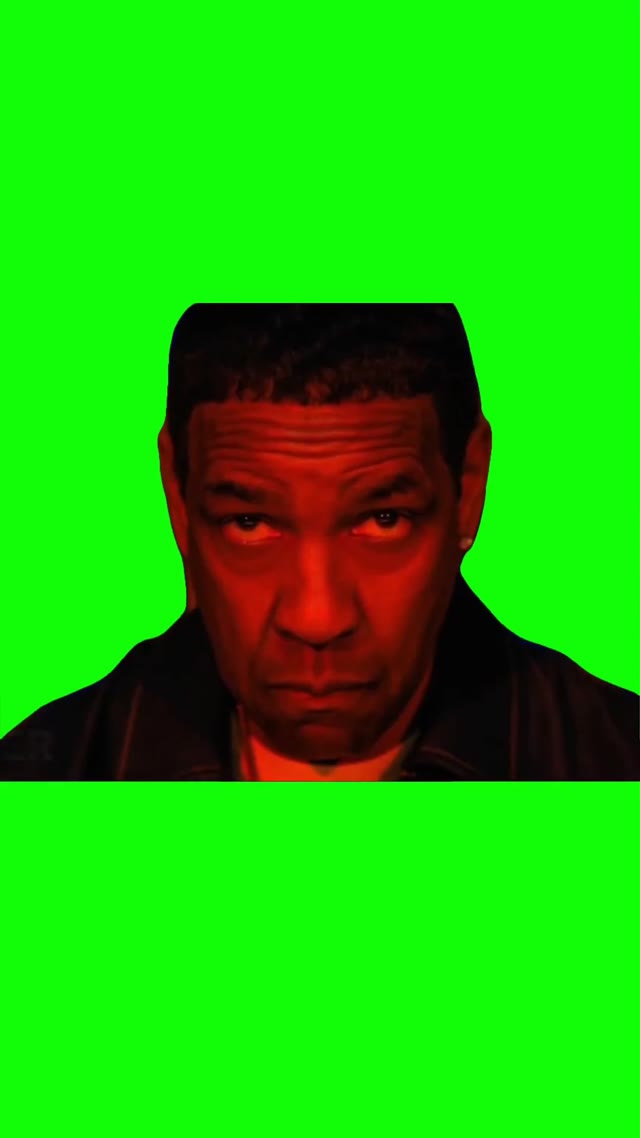 Denzle Looking up angry green screen