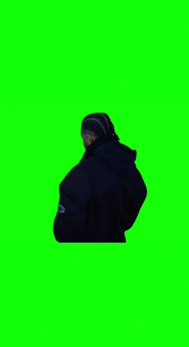 Drake Looks Back And Smiles green screen