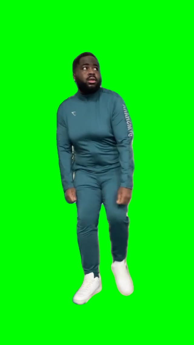 Dude in squit games green screen