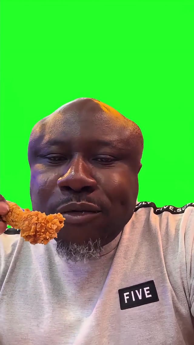 Eating Chicken green screen