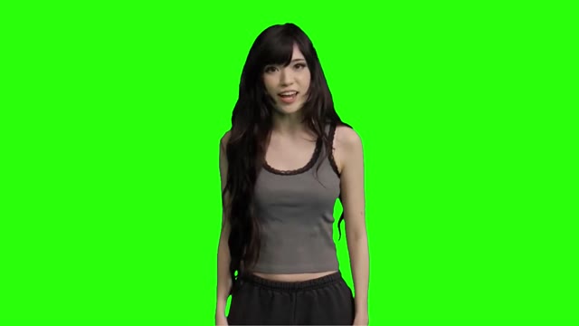 Emiru hates you green screen