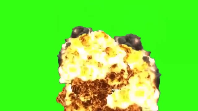 Explosion and Smoke green screen