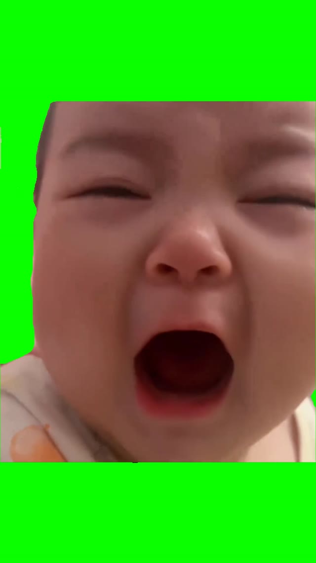 Fake crying green screen